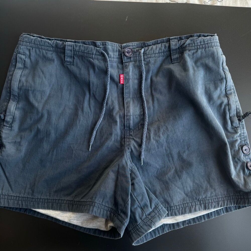 Vintage Y2K Ecko Unltd Shorts Navy Blue Women Size 9 Lined Casual Outdoor Cotton